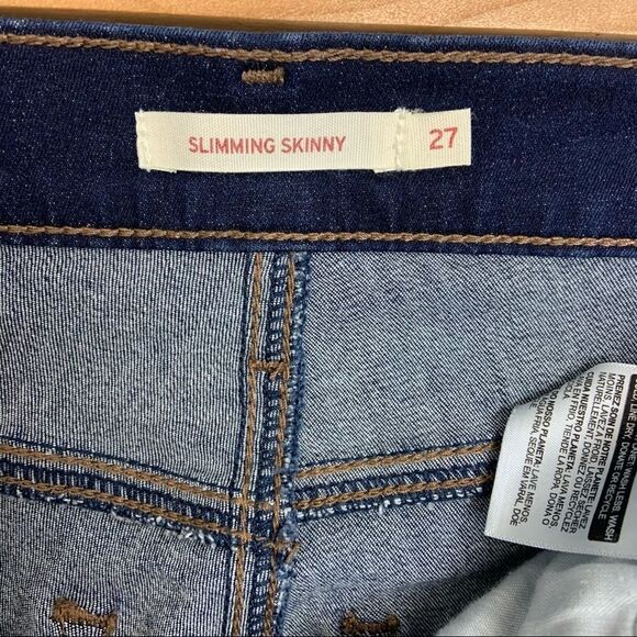Levi Dark Wash "Slimming Skinny" HiRise Jean V9 - Picture 2 of 6
